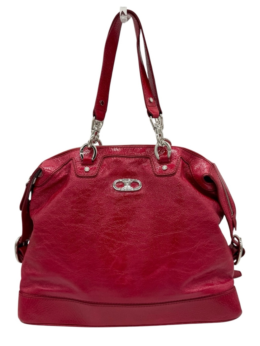 Celine Y2K Red Leather Shoulder Bag